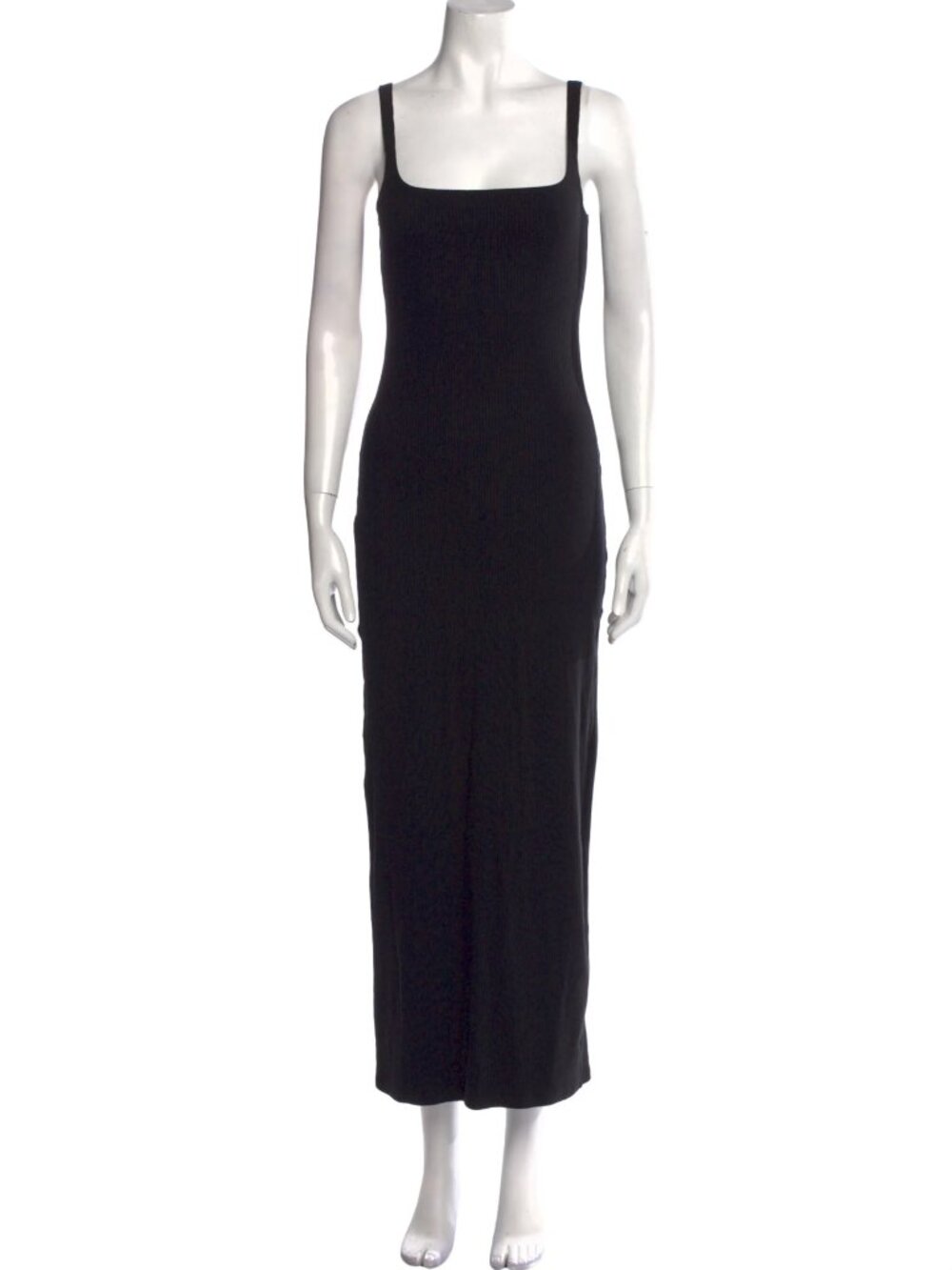 Reformation Square Neck Rib Maxi Dress